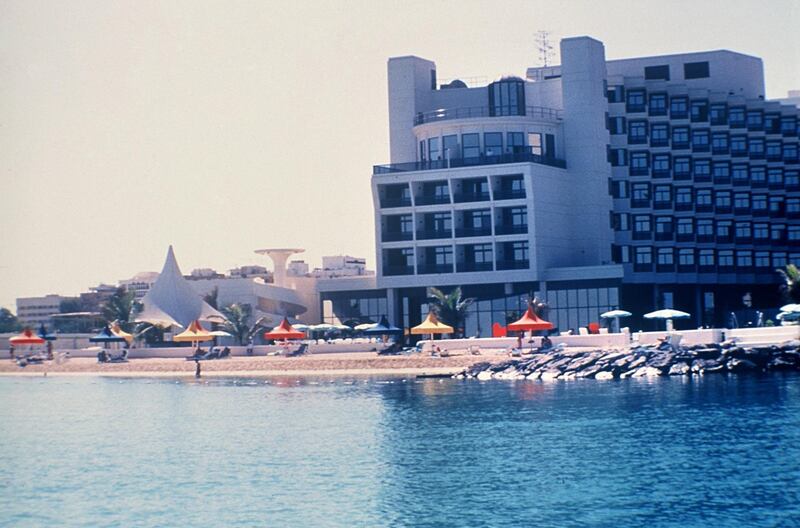 The beach side of the hotel in 1993. Courtesy: Rotana