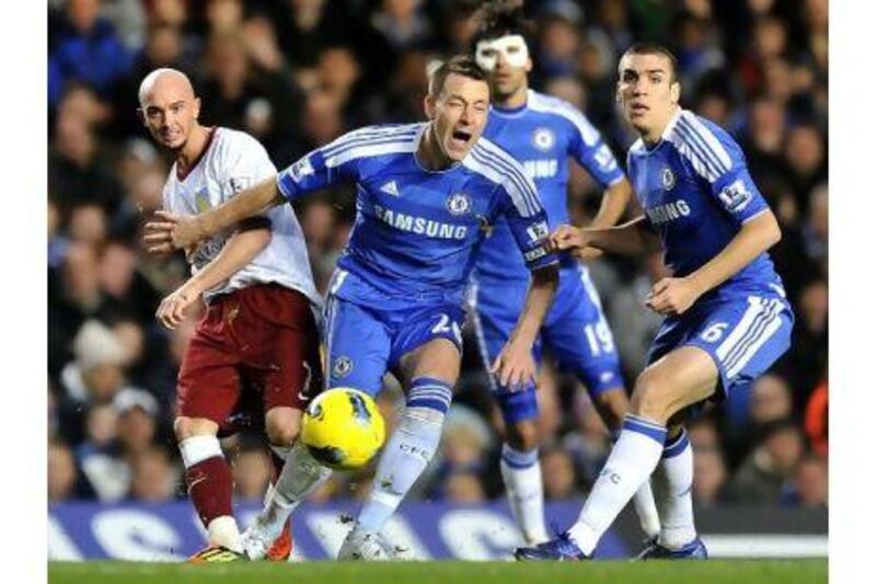 John Terry, centre, and the Chelsea men at the back have been profligate at Stamford Bridge.