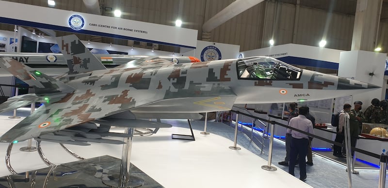 AMCA model displayed during Aero India 2021. Photo: Wikimedia Commons