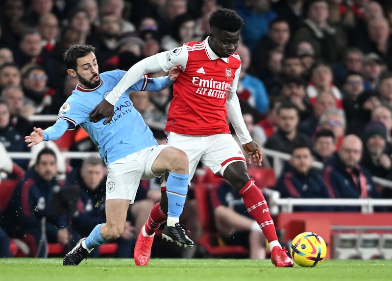 Bernardo Silva 7: Extra defensive responsibility trying to contain Saka down the left flank but was no surprise when he picked up first-half booking for series of challenges on England attacker. Moved out on to right later in second half. EPA