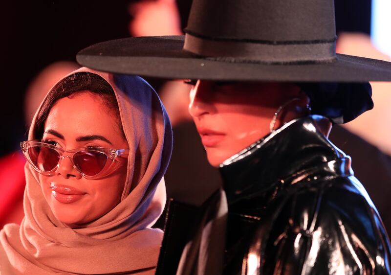 Stylish visitors at Dubai Modest Fashion Week.