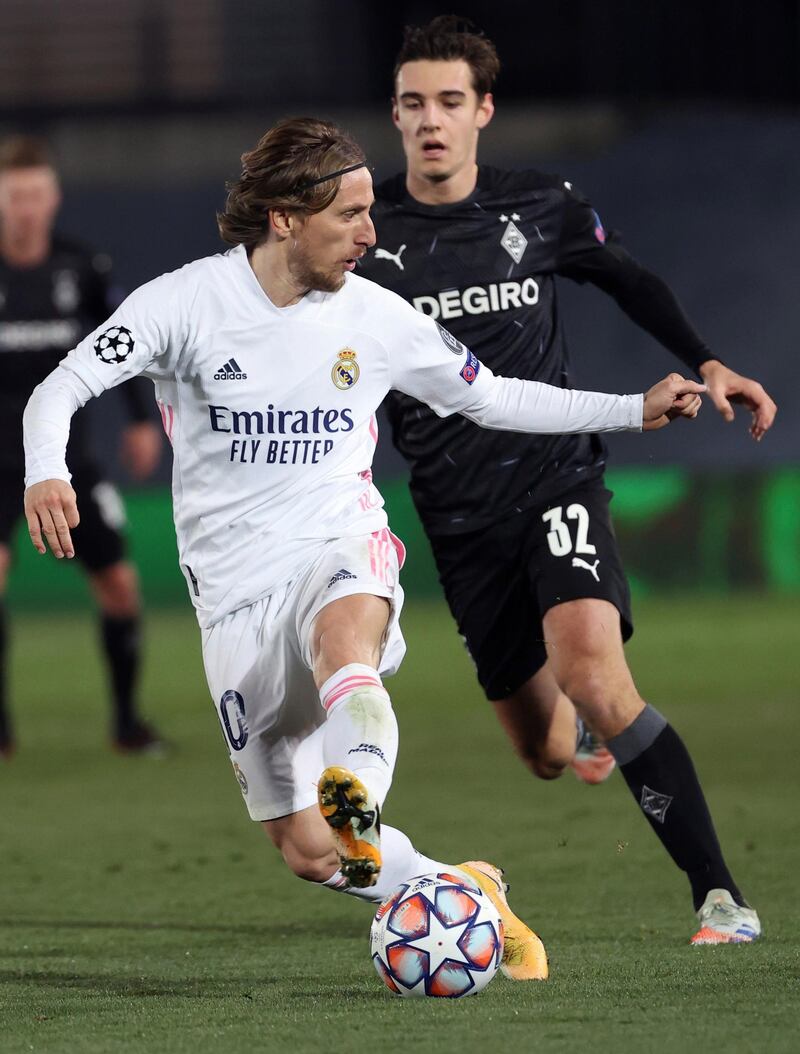 CM: Luka Modric (Real Madrid) - When Madrid have their backs against the wall, their Croatian controller takes over. Ran the midfield against Monchengladbach in a must-win game. EPA