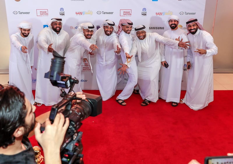 Dubai, United Arab Emirates, May 21, 2019.    Premiere of Image Nation’s latest, Rashid and Rajab.  Red carpet,  “celebs” and bigwigs. --
Victor Besa/The National
Section:  A&L
Reporter:  Chris Newbould