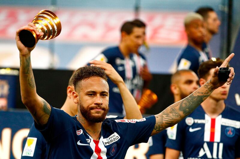 Neymar celebrates PSG's victory. AFP