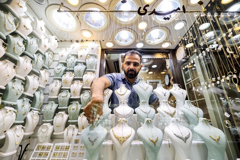 Housein Ahmadi arranges an eye-catching display in a bid to secure a sale.