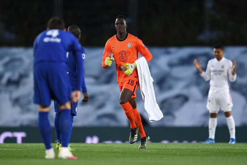 CHELSEA RATINGS: Edouard Mendy – 6. Madrid’s goal was down to his defence failing to clear a cross rather than any error on his part. He was troubled little apart from that. Getty