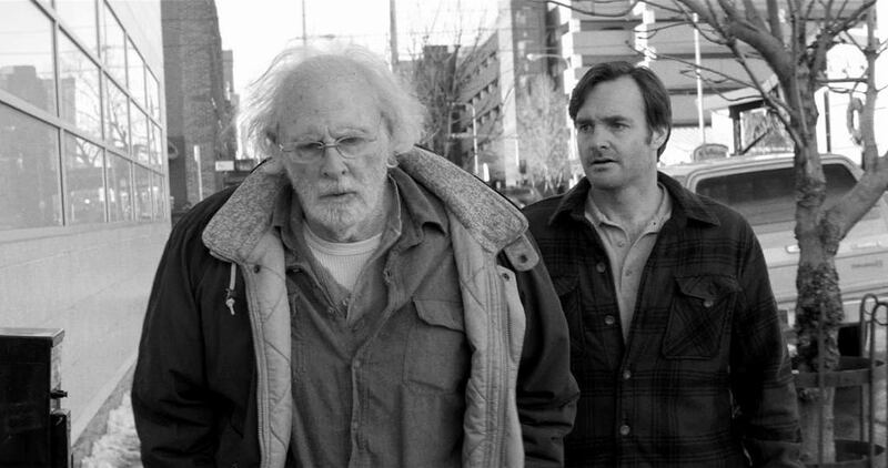 Bruce Dern as Woody Grant, left, and Will Forte as David Grant in a scene from the film Nebraska. Paramount Pictures