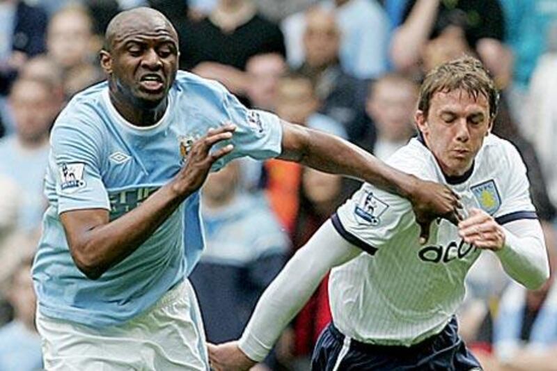 Manchester City's Patrick Vieira, left, knows how important it is to beat Spurs on Wednesday if the club are to finish fourth.