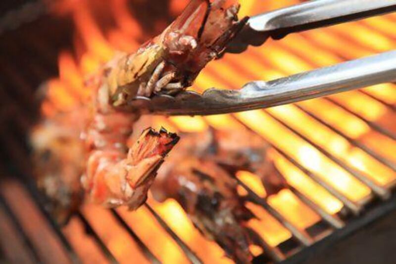 Barbecued prawns at Rivington Grill. Courtesy Rivington Grill