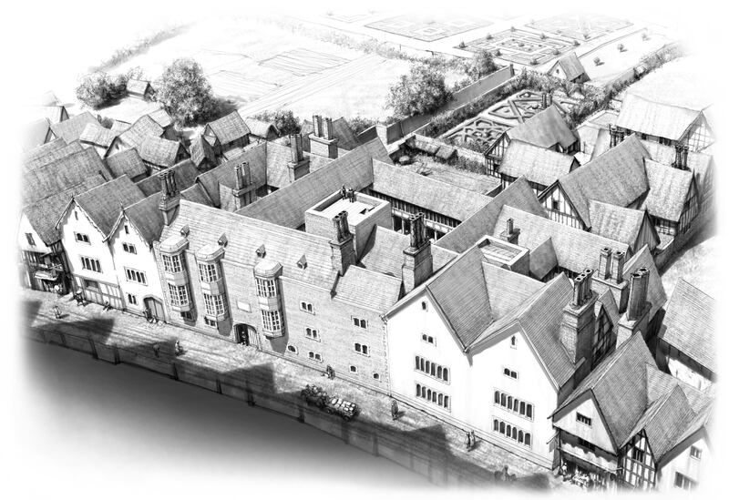 The magnificent 16th century home of Thomas Cromwell has been revealed in unprecedented detail by an artist's impression. Peter Urmston
