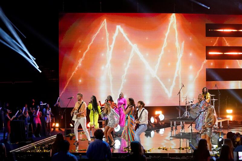 Lady A performs at the CMT Music Awards at Bridgestone Arena in Nashville, Tennessee, on June 9, 2021. Reuters