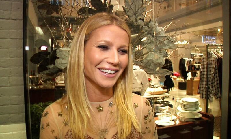 Gwyneth Paltow at the opening of her pop-up store in New York.  Bastien Inzaurralde / AP Photo