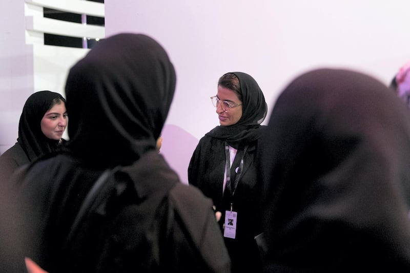 ABU DHABI, UNITED ARAB EMIRATES - OCTOBER 09, 2018. 

H.E. Noura bint Mohammed Al Kaabi talking to students at Mohammed Bin Zayed Council for Future Generations sessions, held at ADNEC.(Photo by Reem Mohammed/The National)

Reporter: SHIREENA AL NUWAIS + ANAM RIZVI
Section:  NA