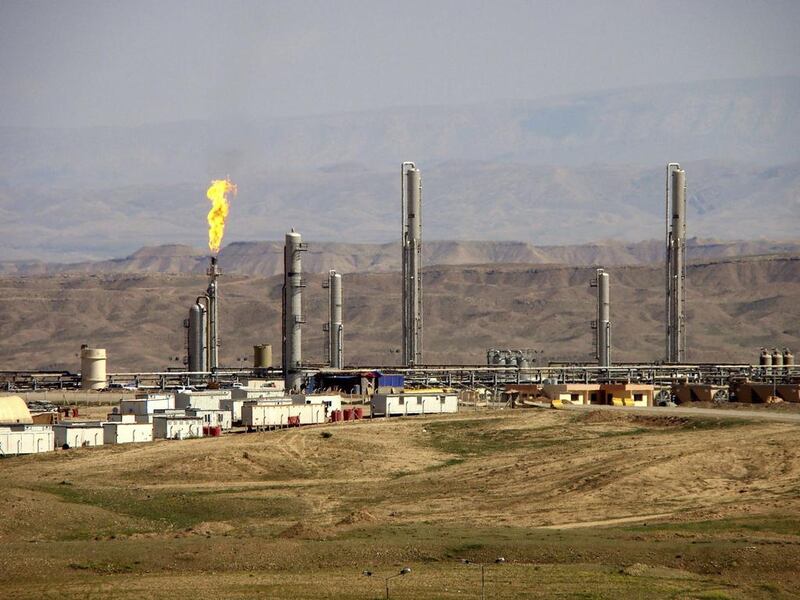 Dana Gas, one of the largest oil and gas investors in the Kurdish region of Iraq, fell by 4.8 per cent despite assurances that its operations in the region had not been affected by fighting in the country. Above, Dana Gas plant in the Kurdish region. Dana Gas / Reuters