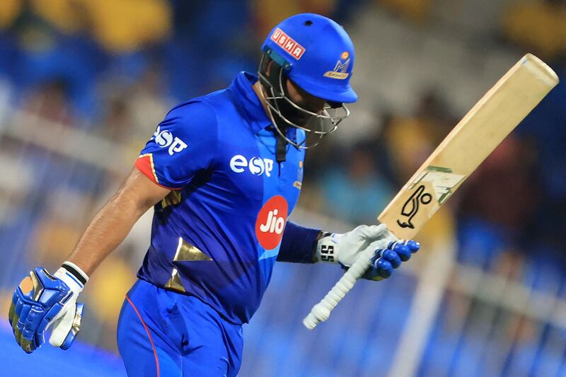 MI Emirates' Muhammad Waseem walks back to the pavilion after his dismissal against Sharjah Warriors. AFP