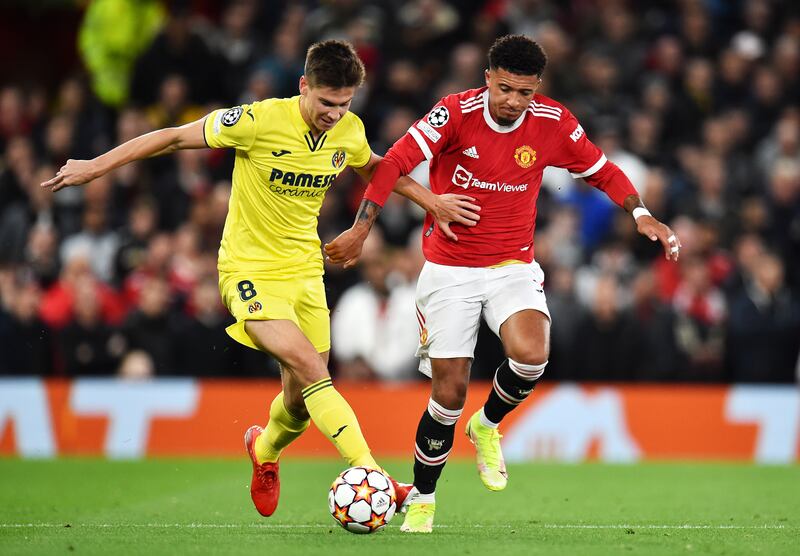 Jadon Sancho 6 - Needed to deliver after a flat start to his United career. Busy night for him as Villarreal were strong on the right and he had to bring down Moreno. But better movement going forward and his best game so far in a United shirt. EPA