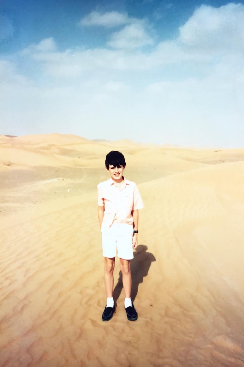 Michael Oakes as a boy in Al Ain. Photo: Michael Oakes