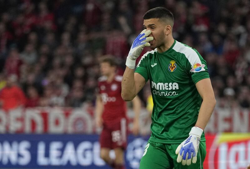 Geronimo Rulli is paid £91,000 a week at Villarreal. AP