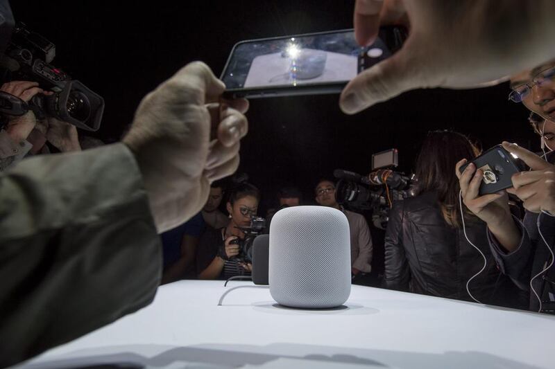 HomePod, announced by Apple this week, is set to go on sale in the US, UK and Australia in December at $349. David Paul Morris / Bloomberg