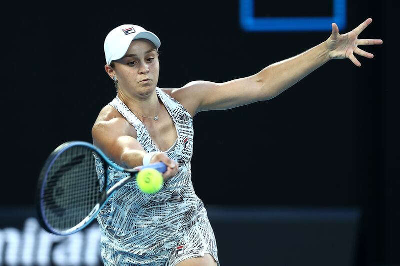 Ashleigh Barty needed just over an hour to defeat Jessica Pegula and book her place in the Australian Open semi-finals. Getty Images