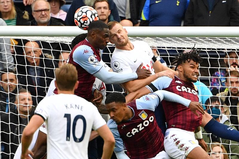 Eric Dier – 6. A bit too slow to react and lost Watkins for Villa’s equaliser but beyond that, a largely composed display by the England international. AFP