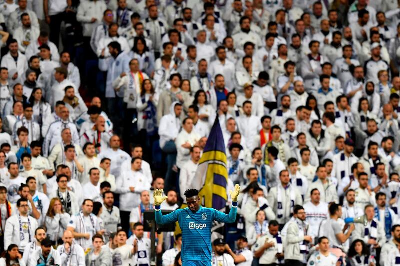 Ajax's Cameroonian goalkeeper Andre Onana. AFP