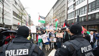 Pro-Palestinian activists are planning a congress in Berlin this weekend to speak out against Germany's support of Israel. Getty Images