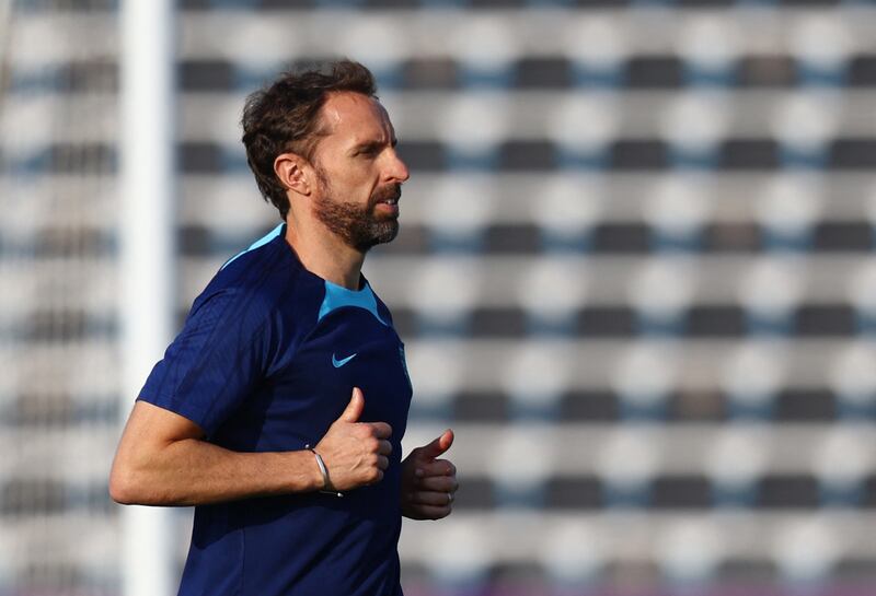 England manager Gareth Southgate during training. Reuters