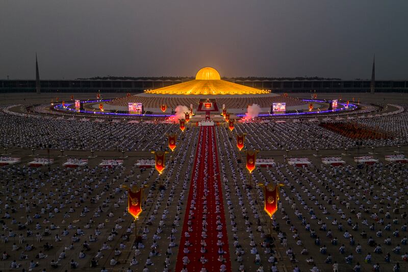 Thousands of devotees from various countries attended the event. Getty