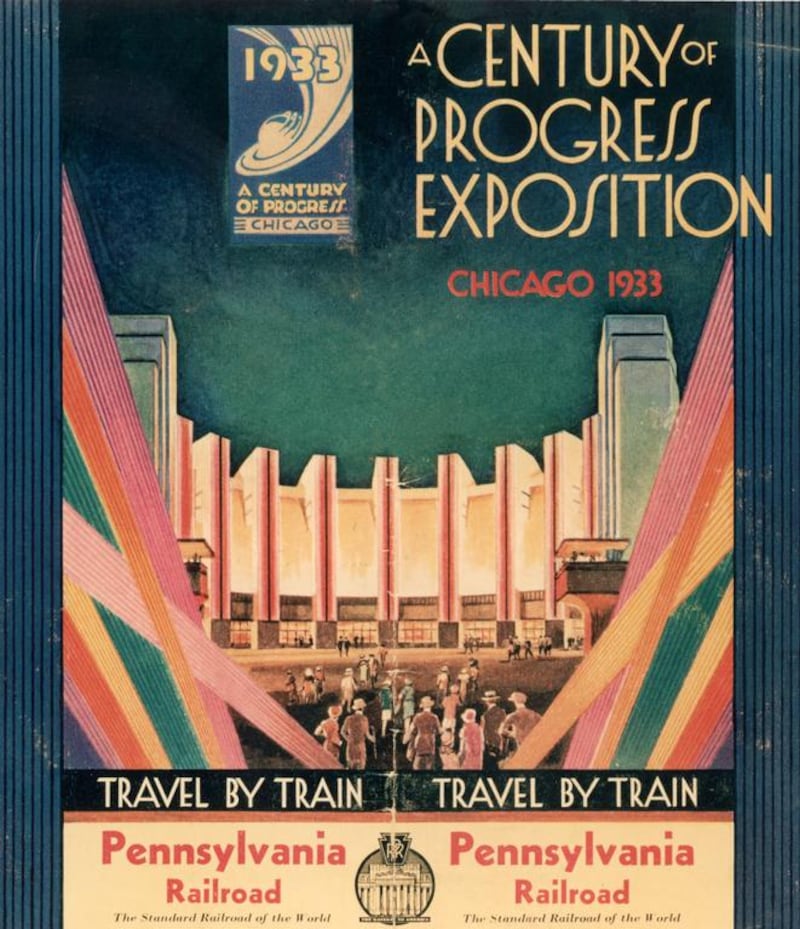 1933: A program cover from the 'Century of Progress' exhibition at Chicago World's Fair. Hulton Archive/Getty Images