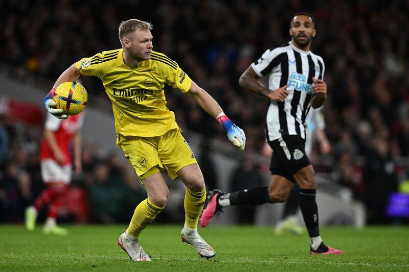 ARSENAL RATINGS:  Aaron Ramsdale 6: His most energetic moment of first-half was when he came sprinting out of penalty area to demand Wilson should be booked – which he was. Caught in possession by same player just after break but Newcastle failed to capitalise. The visitors had one shot on target all game. AFP