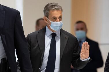 Former French president Nicolas Sarkozy arrives at court for his trial in Paris, France, 30 November 2020. EPA