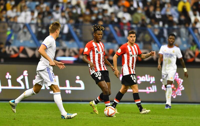 SUBS: Nico Williams (Berenguer 46’) – 6 Unlucky not to start after his heroics against Atletico Madrid, but was still given plenty of time and had a few promising moments, although he couldn’t make the desired impact. EPA