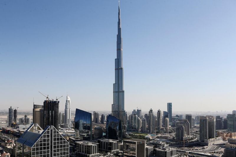 DUBAI, UAE. November 10, 2014 - Stock photograph of Downtown Dubai and the Burj Khalifa in Dubai, November 10, 2014. (Photos by: Sarah Dea/The National, Story by: Standalone, Stock)
