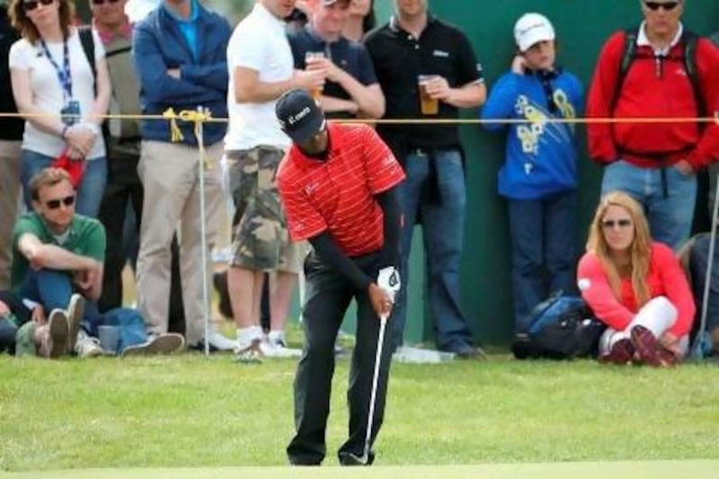 India's Anirban Lahiri was aces on the ninth hole at Royal Lytham and St Annes, using a nine iron to drive the par-3 hole for a hole-in-one.