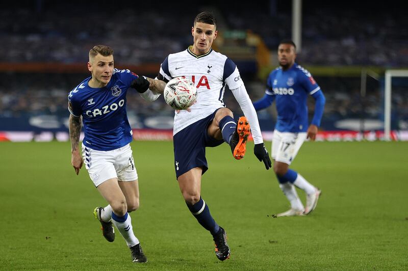 Erik Lamela, 7 – Exploited the space Everton gifted by sitting in front of the hosts’ two centre backs. Made a number of good runs out of possession and was rewarded on the stroke of half time when linking up well with Son to keep the tie alive. Getty