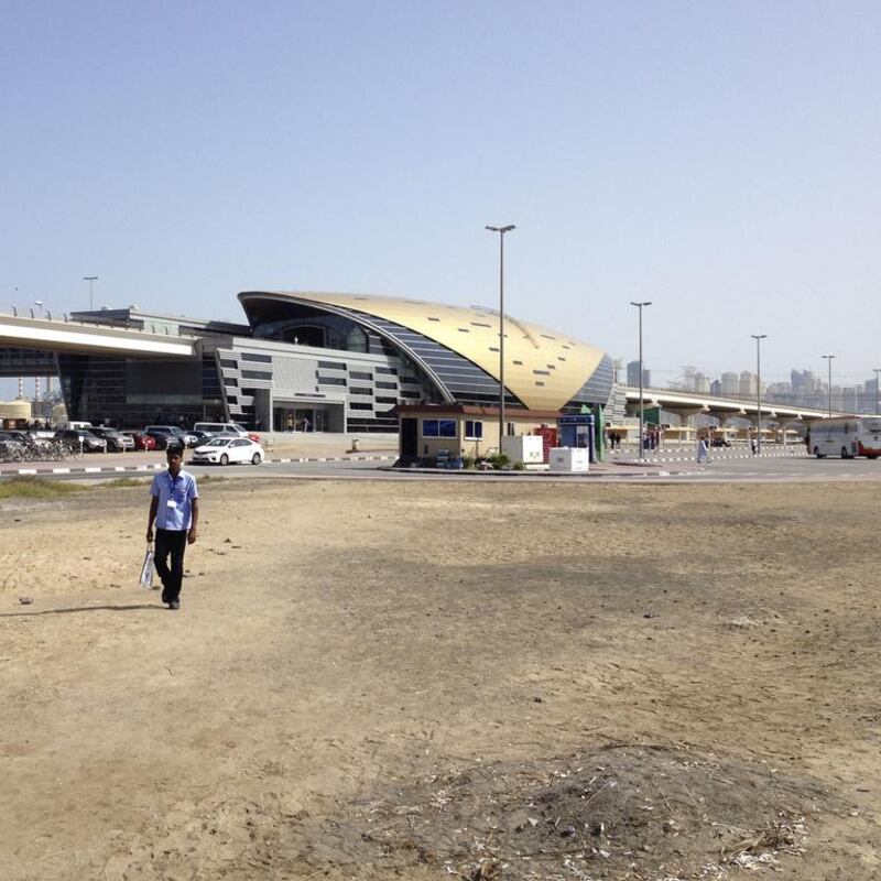 At 9am, travelling north into Dubai rather than in the direction of Abu Dhabi, there is not much in the way of fellow commuters. Most people, a security guard at the station said, tend to travel the other way from Khalid Bin Al Waleed station and Deira City Centre to Jebel Ali Free Zone. 