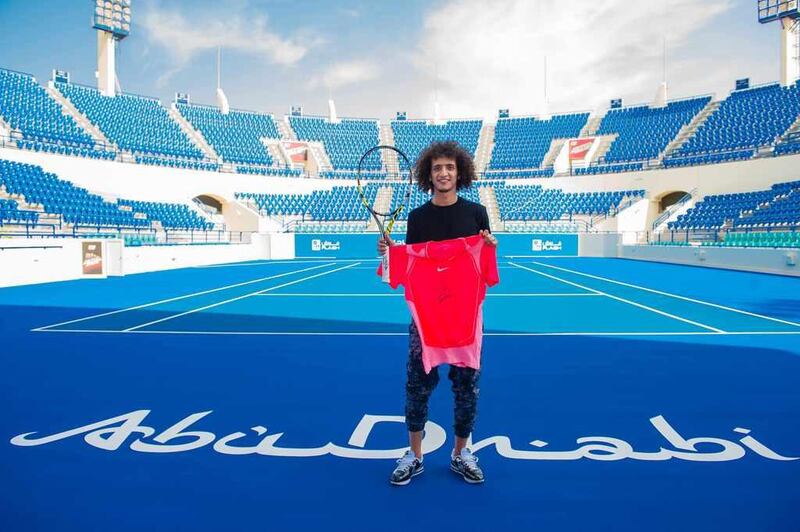 Omar Abdulrahman will be at the Mubadala World Tennis Championship on Thursday from 2pm. Courtesy: Mubadala World Tennis Championship 