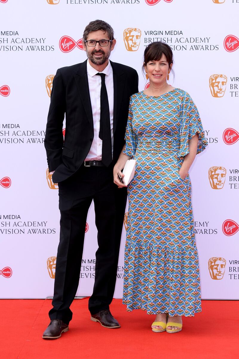 Louis Theroux and Nancy Strang attends the Virgin Media British Academy Television Awards at the Royal Festival Hall in London, Britain, 12 May 2019. Getty Images