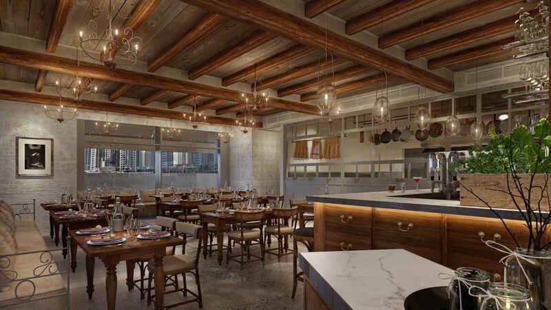 A rendering of the new Ravioli & Co restaurant set to open in DIFC. Courtesy Ravioli & Co