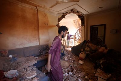 Damage to a house in Khartoum. Reuters