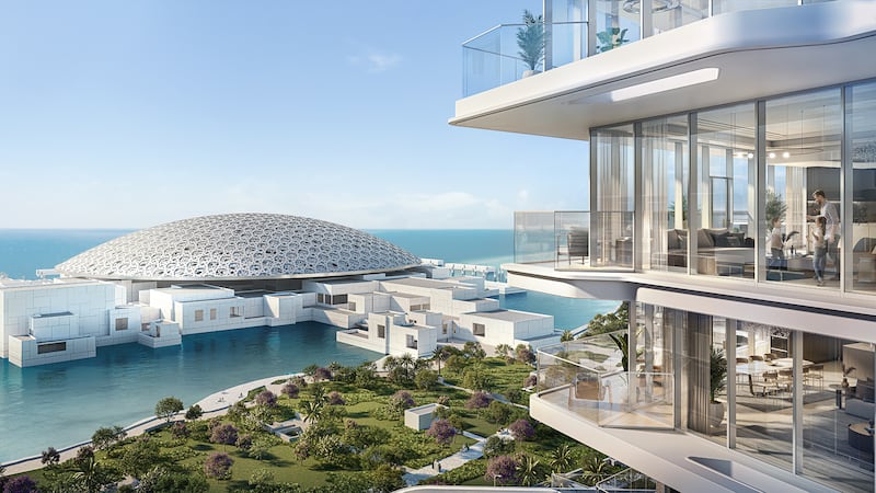 The Louvre Abu Dhabi Residences by Aldar will come with spectacular views. Photo: Aldar