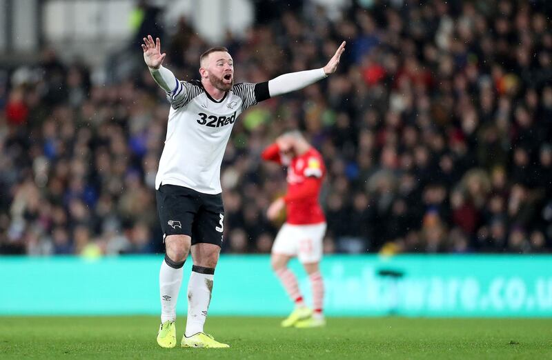 Derby County's Wayne Rooney. PA