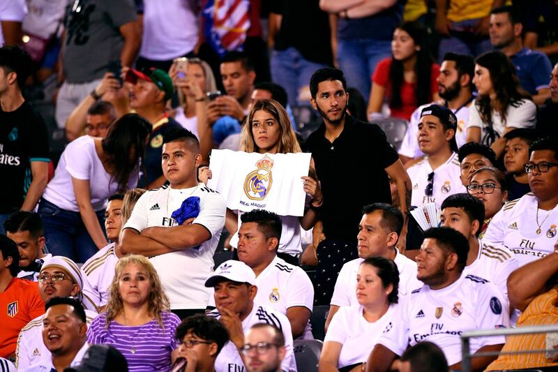 It was a tough night for Real Madrid fans in New Jersey. AFP