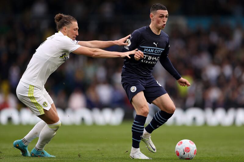 Luke Ayling – 5. Put in a threatening cross that was headed away well by Joao Cancelo and showed plenty of resolve. He had some sloppy moments, notably conceding possession on the edge of this own box. Getty