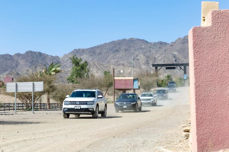 The convoy heads out of Hatta Wadi Hub.