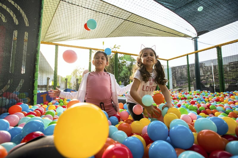 A ball pit at The Green Planet Cafe's new kids' play area. Courtesy of The Green Planet