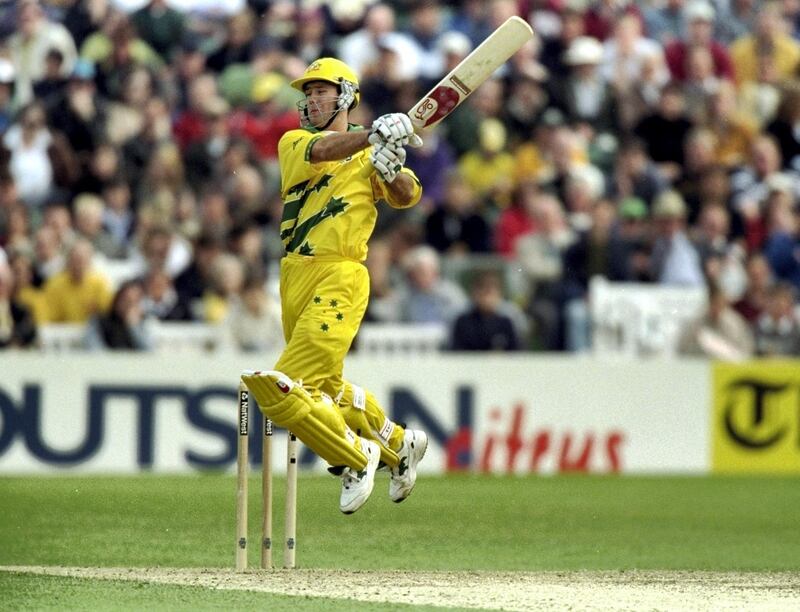 16 May 1999:  Ricky Ponting of Australia bats during the Cricket World Cup Group B match against Scotland played at Worcester, England. Australia won the game by 6 wickets. \ Mandatory Credit: Clive Mason /Allsport