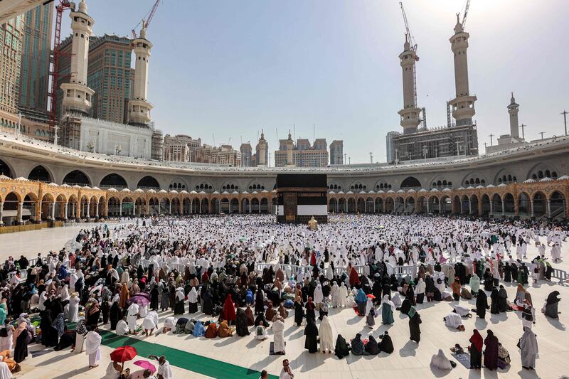 Pilgrims surround the Kaaba at the Grand Mosque in Makkah. AFP