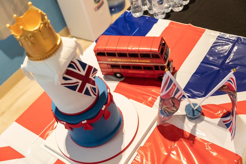 The food was decorated in British colours. Antonie Robertson/The National